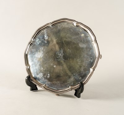 Lot 201 - A LATE VICTORIAN SILVER SALVER