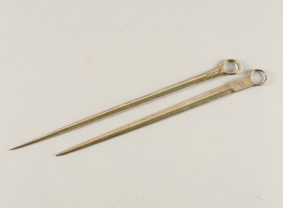 Lot 219 - TWO SILVER SKEWERS (2)