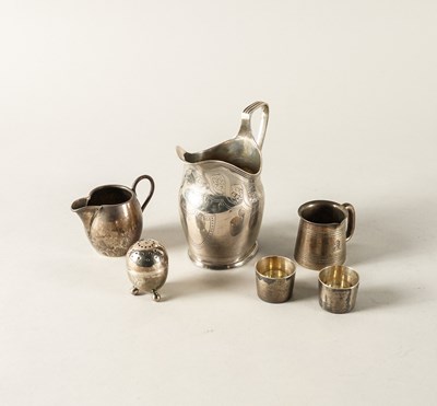 Lot 231 - A GROUP OF SILVER AND FOREIGN WARES (6)