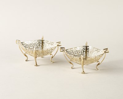 Lot 232 - A PAIR OF SILVER BONBON DISHES