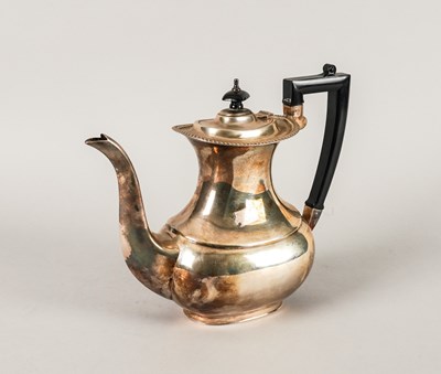 Lot 336 - A SILVER COFFEE POT