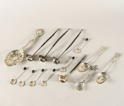 Lot 347 - A GROUP OF SILVER, FOREIGN AND PLATED WARES (14)