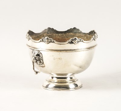 Lot 357 - A SILVER TWIN HANDLED MONTEITH STYLE BOWL
