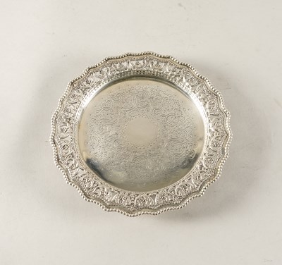 Lot 382 - A LATE VICTORIAN SILVER SALVER