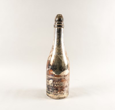 Lot 383 - A SILVER MODEL OF A MAGNUM OF CHAMPAGNE
