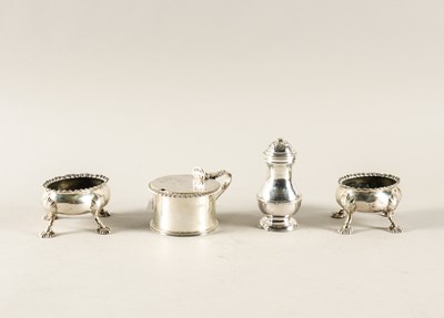 Lot 404 - FOUR SILVER CONDIMENTS (4)