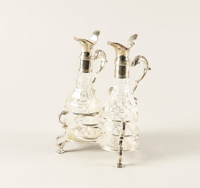 Lot 422 - A SILVER CRUET STAND