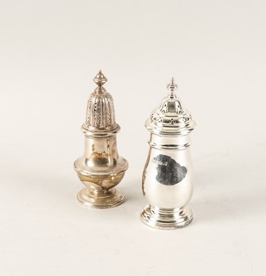 Lot 425 - TWO SILVER SUGAR CASTERS (2)