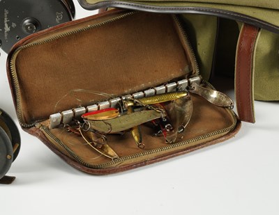 Lot 503 - A HARDY BROTHERS HOUGHTON CARD CASE AND VARIOUS HARDY BROS BLACK JAPANNED FLY BOXES (QTY)