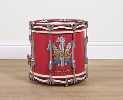 Lot 516 - A BRITISH MARCHING BAND DRUM