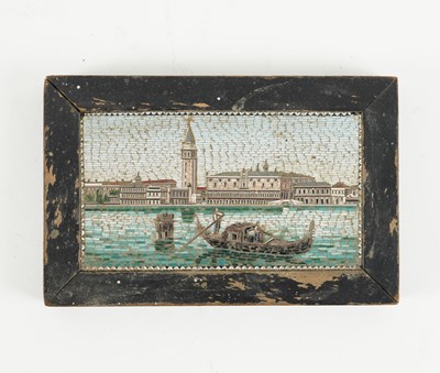 Lot 541 - A MICROMOSAIC OF A VENETIAN CANAL SCENE