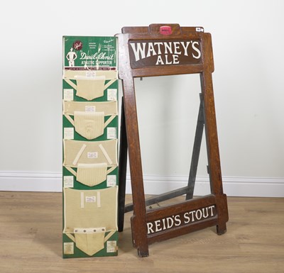 Lot 562 - A WATNEY’S ALE A-BOARD DISPLAY SIGN AND AN ATHLETIC CLOTHING SIGN (2)