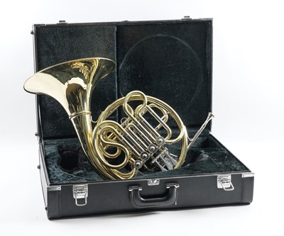 Lot 571 - A YAMAHA FRENCH HORN MODEL 567D