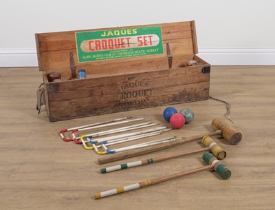 Lot 643 - A JACQUES, LONDON CROQUET SET