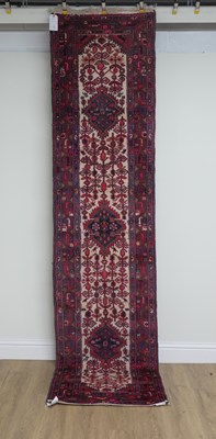 Lot 682 - A HAMADAN RUNNER, PERSIAN