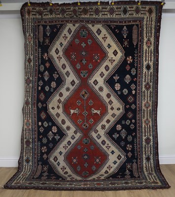 Lot 688 - AN UNUSUAL SOUTH PERSIAN CARPET