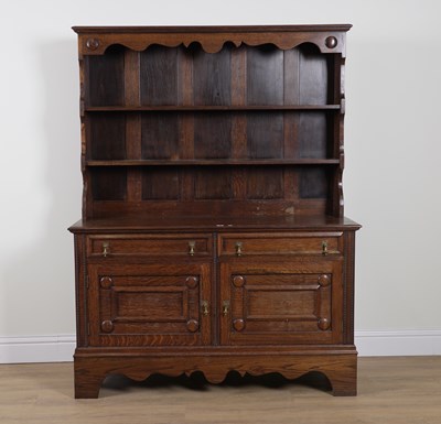 Lot 741 - A CHARLES  II STYLE OAK DRESSER