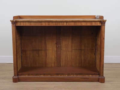 Lot 745 - AN 19TH CENTURY MAHOGANY FLOOR STANDING OPEN BOOKCASE