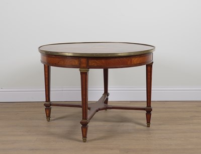 Lot 838 - A LATE 19TH CENTURY FRENCH MAHOGANY AND KINGWOOD CIRCULAR OCCASIONAL TABLE