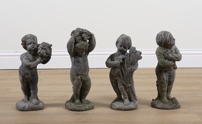 Lot 840 - A SET OF FOUR CAST LEAD FIGURES EMBLEMATIC OF THE FOUR SEASONS (4)