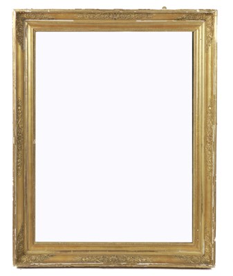 Lot 851 - A LATE 19TH CENTURY FRENCH GILT FRAMED RECTANGULAR MIRROR (2)