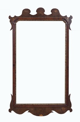 Lot 996 - AN 18TH CENTURY WALNUT FRET CUT PEIR MIRROR