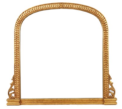Lot 727 - A VICTORIAN STYLE GOLD PAINTED OVERMANTEL MIRROR