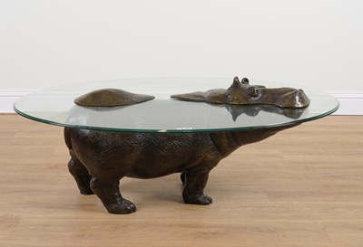 Lot 850 - MARK STODDART HERBERT (BRITISH 1960) ; A LIMITED EDITION HIPPO COFFEE TABLE