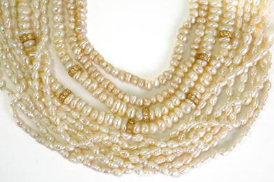 Lot 326 - THREE PEARL NECKLACES WITH BAG AND CERTIFICATE (5)