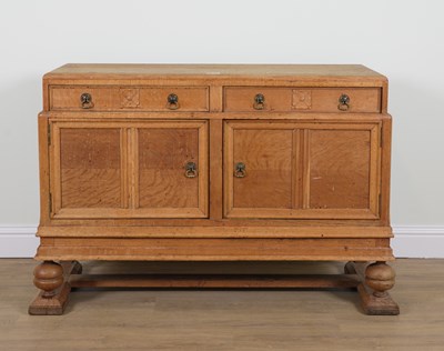 Lot 769 - A MID-20TH CENTURY BLEACHED OAK SIDEBOARD