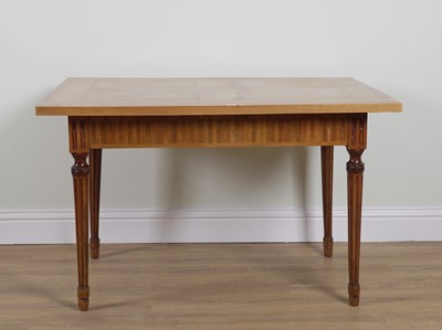 Lot 772 - A 19TH CENTURY CONTINENTAL KINGWOOD BANDED BIRCH RECTANGULAR ARCHITECT'S TABLE