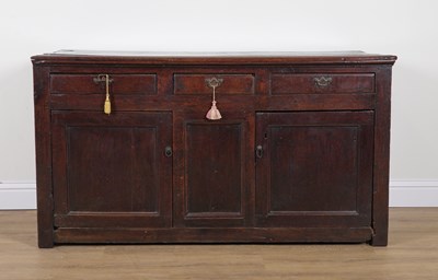 Lot 906 - A 17TH CENTURY OAK DRESSER BASE