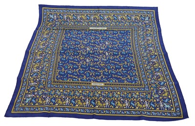 Lot 629 - HERMES: ‘CHASSE EN INDE’ SILK SCARF BY MICHEL DUCHENE