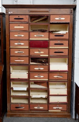 Lot 969 - A LATE 19TH CENTURY FRENCH WALNUT THIRTY-SIX DRAWER CARTONNIER