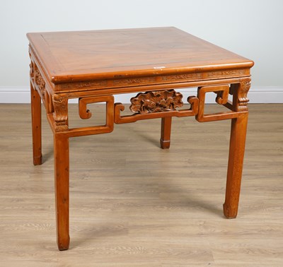 Lot 1053 - A CHINESE-EXPORT SQUARE CENTRE TABLE