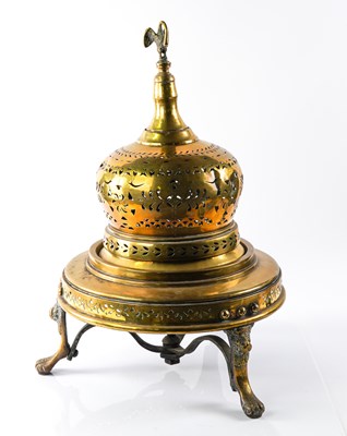 Lot 1271 - A LARGE TURKISH BRASS BRAZIER