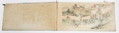 Lot 1280 - A RARE CHINESE ALBUM OF TWENTY FOUR OPIUM WAR PAINTINGS