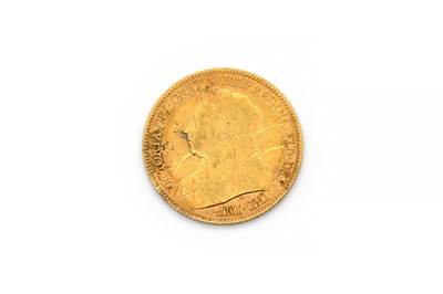 Lot 1419 - A VICTORIA OLD HEAD HALF SOVEREIGN 1896