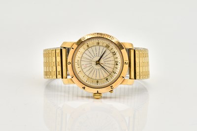 Lot 1701 - A GENTLEMAN'S GOLD PLATED TISSOT NAVIGATOR REF 4002-2 WORLD TIME WRISTWATCH