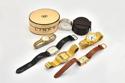 Lot 1708 - A HAMILTON STEEL CASED GENTLEMAN'S WRISTWATCH AND FIVE FURTHER WATCHES (6)