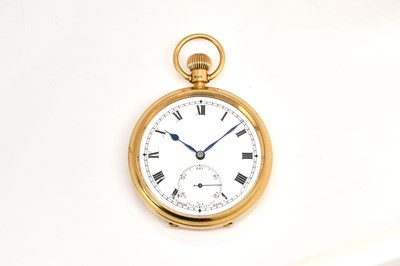 Lot 1714 - A 9CT GOLD CASED KEYLESS WIND OPEN FACED GENTLEMAN'S  POCKET WATCH