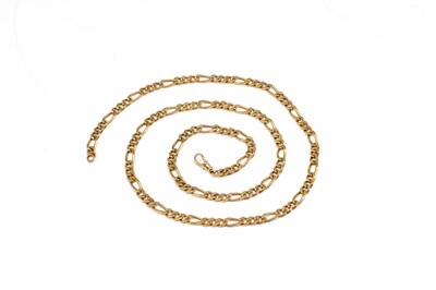 Lot 1832 - A 9CT GOLD FACETED CURB LINK NECKCHAIN