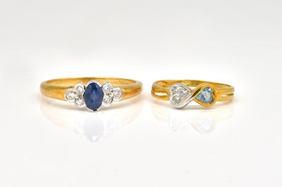 Lot 1843 - TWO GOLD RINGS (2)