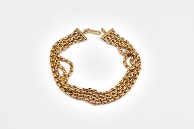 Lot 1895 - A GOLD BRACELET