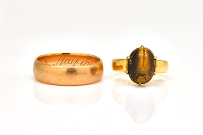 Lot 1913 - TWO GOLD RINGS (2)