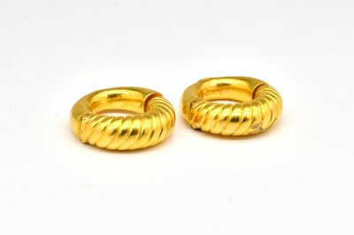 Lot 1914 - A PAIR OF GOLD EARRINGS